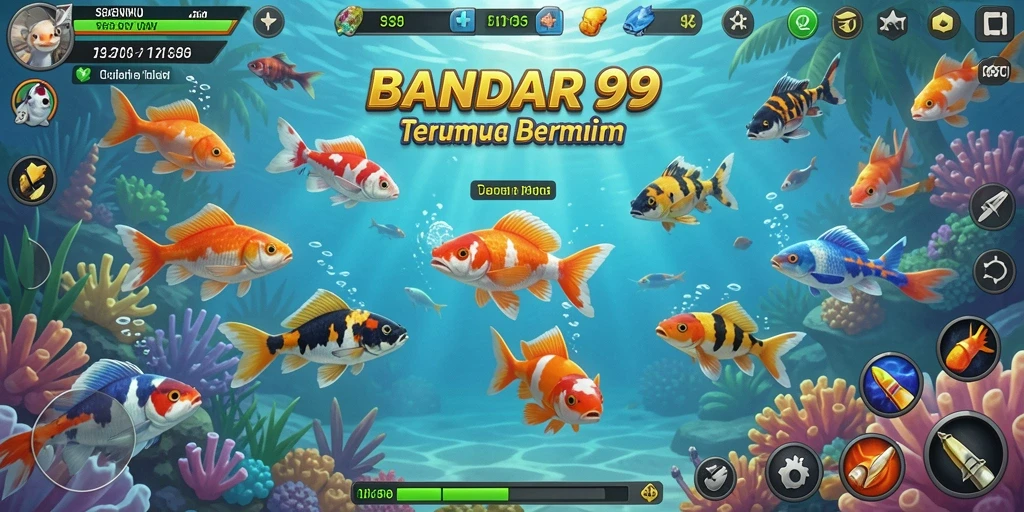 Tampilan gameplay Tembak Ikan yang penuh warna dan seru.