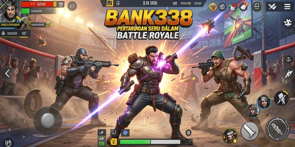 Gameplay seru dan menegangkan di BANK338 saat bertempur melawan pemain lain.