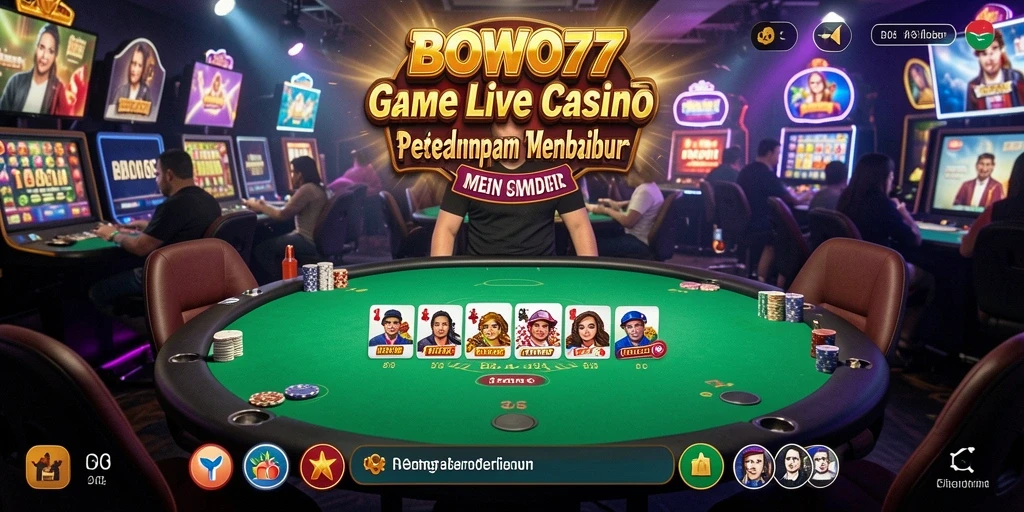 Tampilan gameplay Live Casino di BOWO77 yang menawan.