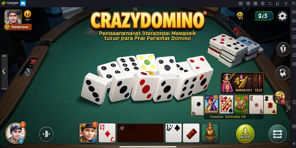 Tampilan gameplay strategis di CRAZYDOMINO yang sangat menarik.