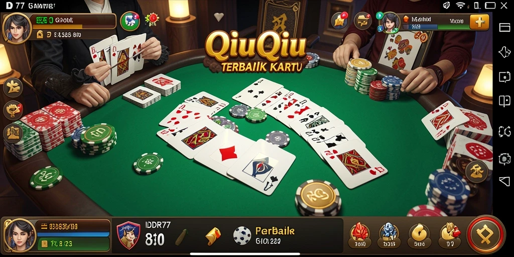 Screenshot menampilkan gameplay QiuQiu yang seru dan kompetitif.