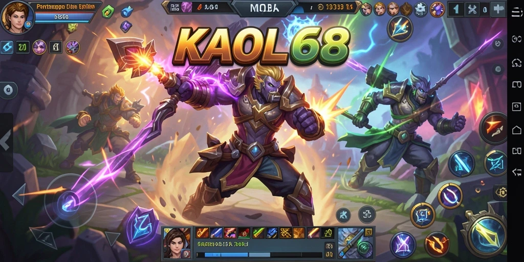 Screenshot lagu gameplay MOBA yang menegangkan di KAOL68.