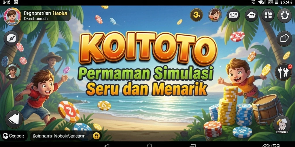 Tangkapan layar gameplay KOITOTO yang menunjukkan interaksi dan kustomisasi karakter.