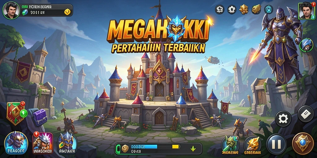 Tampilkan pertahanan menara yang strategis dalam MEGAHOKI.