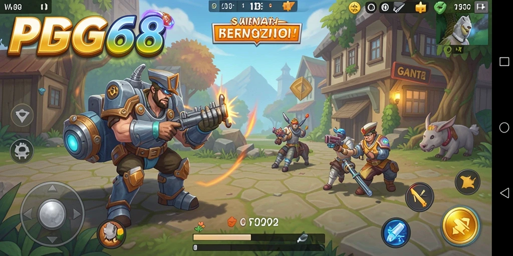 Tampilan gameplay menarik dari PGG68, penuh warna dan seru.