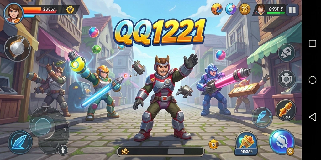 Screenshot dari gameplay seru dalam QQ1221 yang penuh aksi.