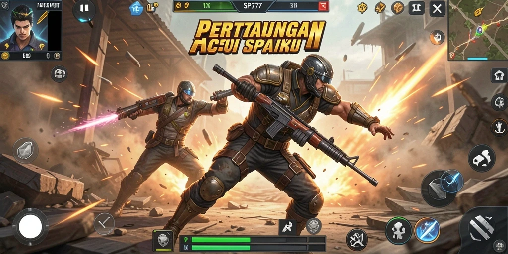 Tampilan gameplay SP777 yang mendebarkan dan penuh aksi.