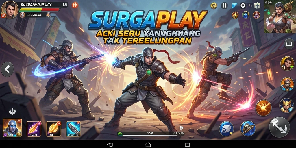Screenshot gameplay SURGAPLAY menampilkan aksi seru dan intens.